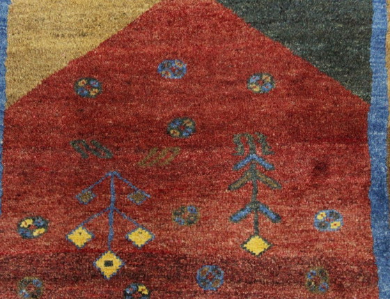 Image 1 of Original Persian carpet Gabbeh Ghashghai Oriental carpet 290 cm x 81 cm Old Natural