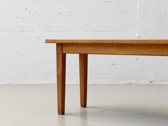 Image 1 of Banc/siège simple en bois de hêtre, Suisse, années 1970