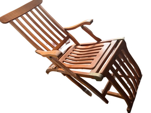 Silla de escritorio de teca SS New Amsterdam - 1.ª clase