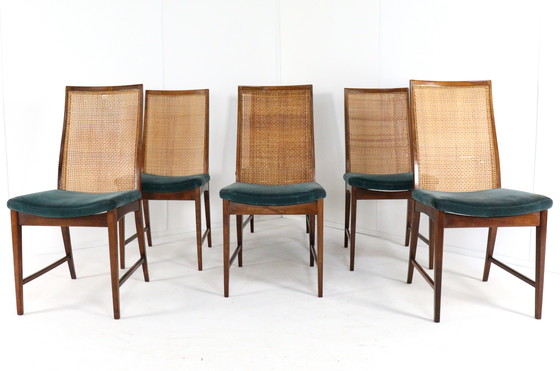 Image 1 of Ensemble de 6 chaises de salle à manger vintage 'Medebach'.