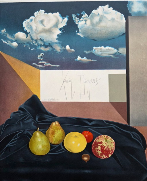 Degans Xavier (geboren in 1949-) - Lithografie, proefdruk van de kunstenaar (ref 4122-1)