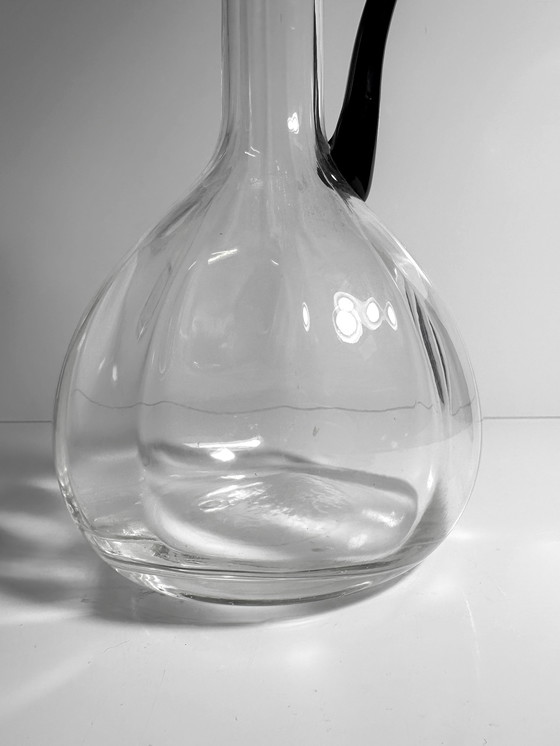 Image 1 of Vintage Murano Vase à anse Fait main 70's 1970's Venise Mid Century Carafe Décanteur