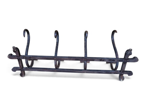 Wall coat rack / 4 hooks in the style of Thonet – Wood, Art Nouveau (photo 6 of 8)