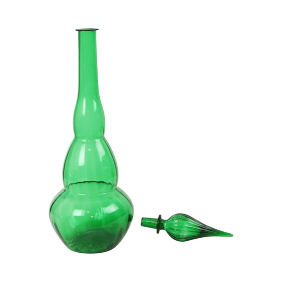 Image 1 of Riesige grüne Glaskaraffe Genie Bottle