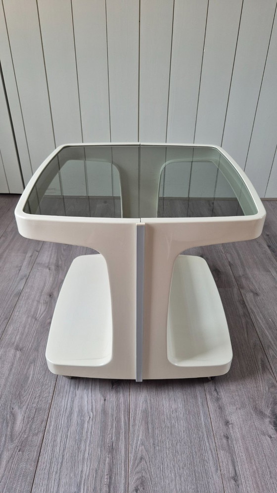 Image 1 of Vintage plastic space age bar cart trolley side table