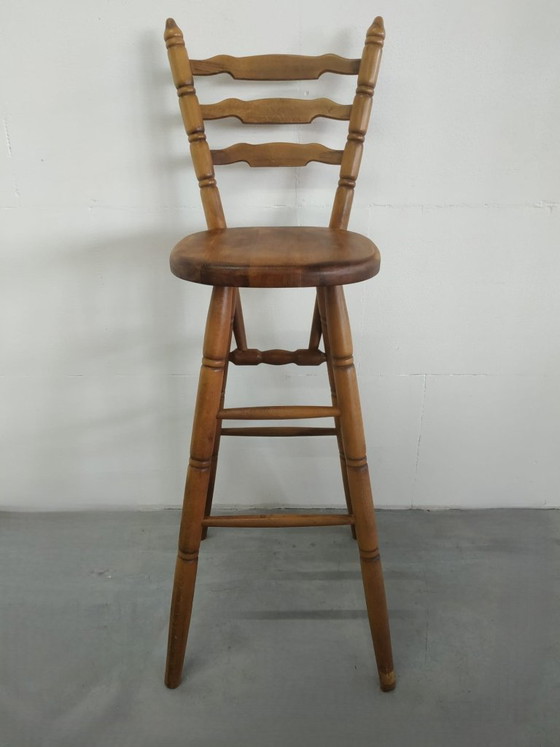 Image 1 of Set Van 4 Jaren Vintage 70 'Farmhouse Style' of Brutalist Style Barkrukken