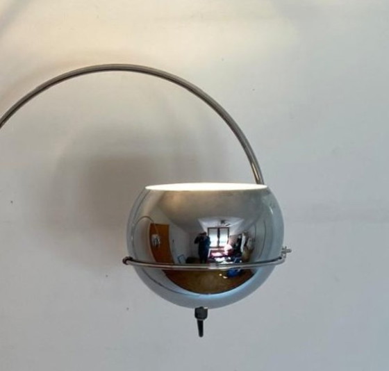 Image 1 of Lampada da parete ad arco Gepo Amsterdam, dal design vintage, con doppia finitura cromata.