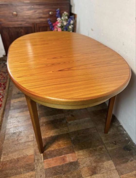 Image 1 of Mid Century Retro Vintage Teak dining table Zebrano Danish design influence 1960  Fantastic mid-century piece