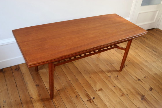 Image 1 of Scandinavian teak "elevator" lift-top coffee table, 1960s