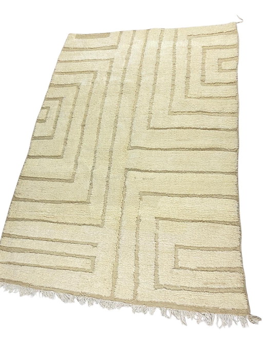 Handgemaakt Berber Tapijt – 300 x 200 cm – Authentieke Atlas Wol – Uniek Modern Motief