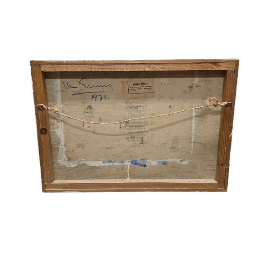 Image 1 of Aziatisch olieverf schilderij op board Hong Kong, jaren 70