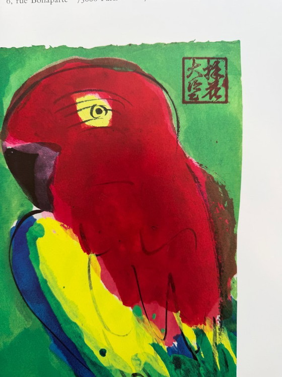 Image 1 of Walasse Ting (1929–2010), 3 Perroquets, Galerie Lucie Weill-Seligmann, copyright 1989, Yves Riviera editeur, Paris, Printed in S