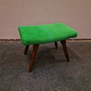 60's vintage ottoman new upholstered green ottoman