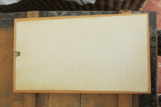 Image 1 of Ingelijst, geglazuurd aardewerk, set van twee, Spaanse kunstenaar