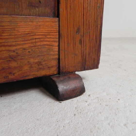 Kiefernholz-Schulplanschrank, Architektenschrank, Kartenschrank, 1930er Jahre – Aufbewahrungsschrank, Wood (photo 19 of 22)