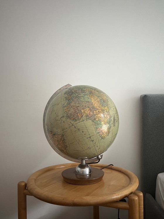 JRO Globus München globo in vetro anni '50 – Lampade da tavolo, Metallo (photo 2 of 8)