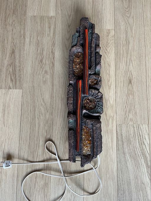 Brutalistische jaren 60 wandlamp