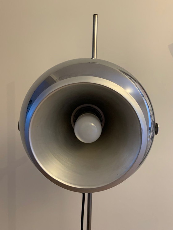 Image 1 of Space Age Oogbol Vloerlamp in Chroom