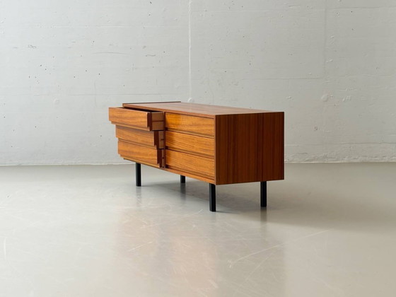 Image 1 of Mid-century lowboard with walnut drawer fronts, 1960s