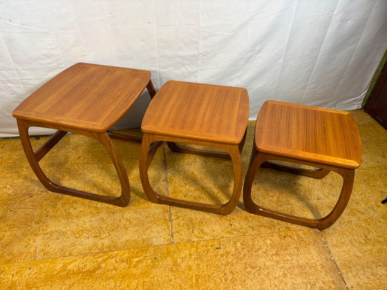 Image 1 of Mid century retro vintage teak Nest of Tables by Nathan 1960 British Quality Made Scandinavian Design  Fantastic set of mid-cent