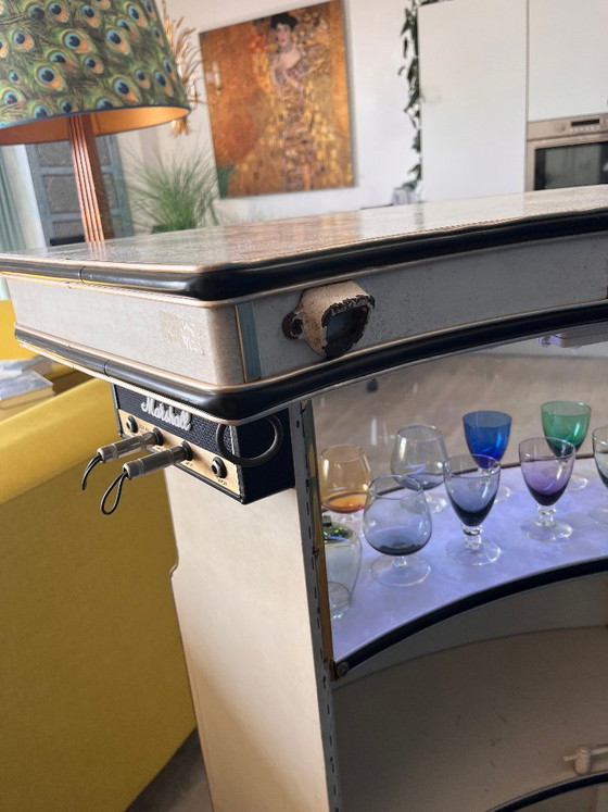 Vintage cocktailbarboot gebouwd – Barget, Drankenkasten, Skai, Glass (photo 4 of 6)