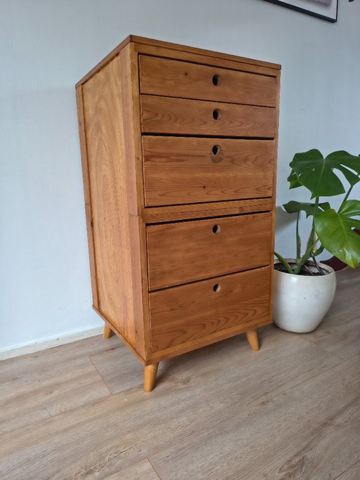 Vintage Pine Chest of drawers (5 drawers) – Scandinavian