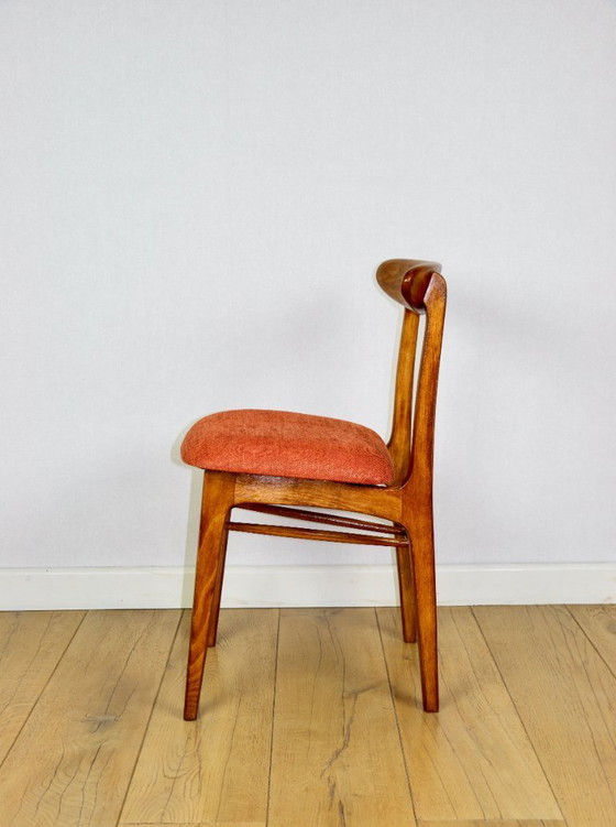 Image 1 of Hałas vintage chair brick terracotta - set of 4