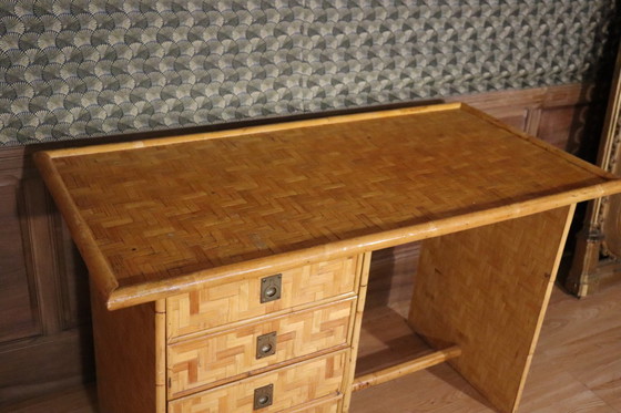 Image 1 of Rattan desk by Dal Vera Italy