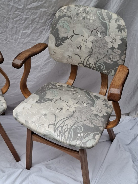 Image 1 of Lot de 2 chaises avec accoudoirs Cees Braakman design scandinave
