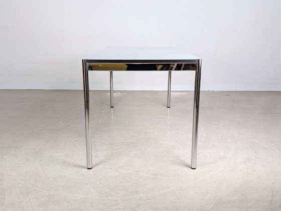 Image 1 of Escritorio USM Haller original, mesa de comedor blanca, mesa de diseño