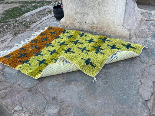 Alfombra bereber tradicional tejida a mano, tamaño 1,4/2,6 m