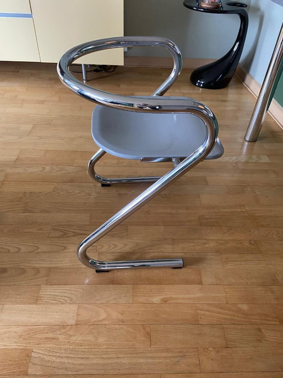 4 Sedie Vintage Lammhults S70 – Sedie da pranzo, Metallo, Legno (photo 2 of 6)