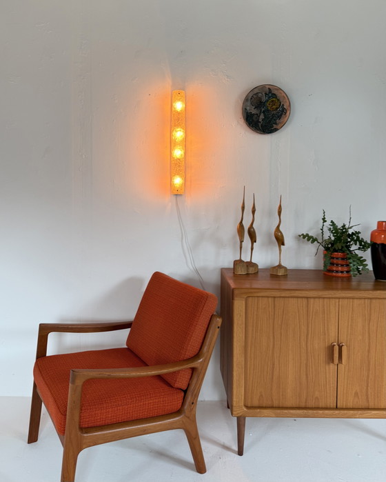 Lampada da parete vintage in vetro effetto ghiaccio, Hillebrand '70 – Applique, Glass, Metal (photo 9 of 15)