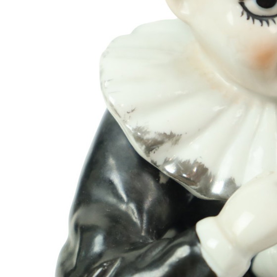 Image 1 of Statuetta Pierrot d'epoca in porcellana
