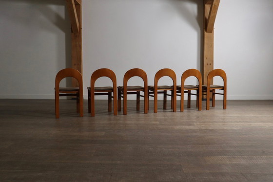 Image 1 of Set van 6 Arcadia eetkamerstoelen van Caraceni voor Tagliabue di Cascina Armata, Italië, jaren 70