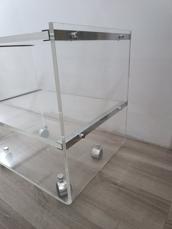 Image 1 of Table on casters by David Lange for Les invisibles du marais, 1970s