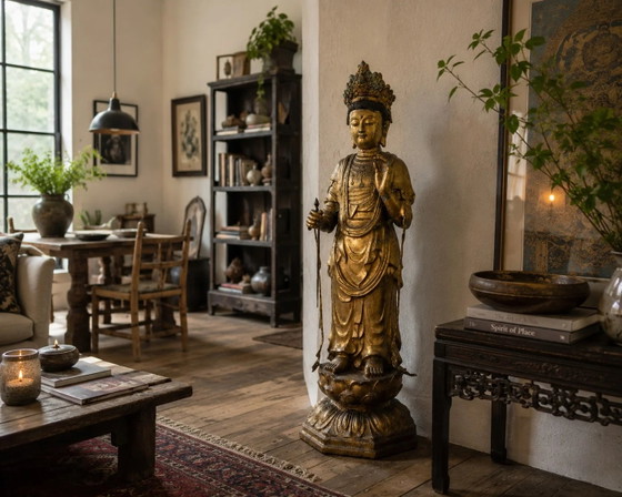 Monumentaler japanischer Sho-Kannon Bodhisattva | Edo-Zeit (17. Jahrhundert) | Meisterwerk Tempelbronze (photo 2 of 10)