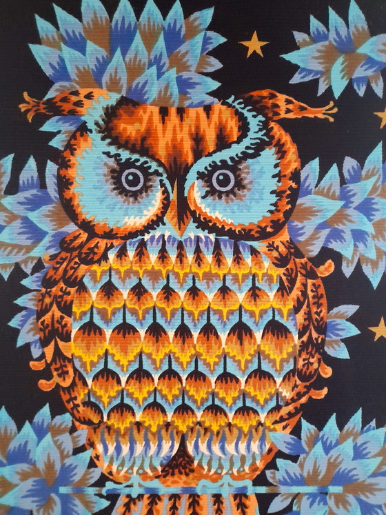 Image 1 of Tapiz mural de búhos, Alain Cornic, 1960
