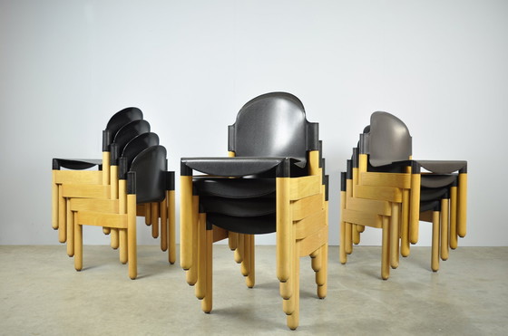 Image 1 of Thonet / Vintage Flex 2000 Beech Dining Chairs (4) / Gerd Lange / 1990S