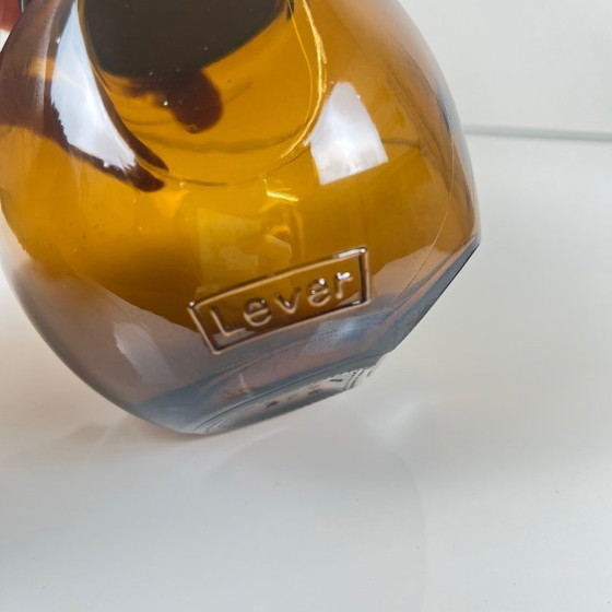 Image 1 of Vorratsglas aus geräuchertem braunem Glas, Lever, Belgien