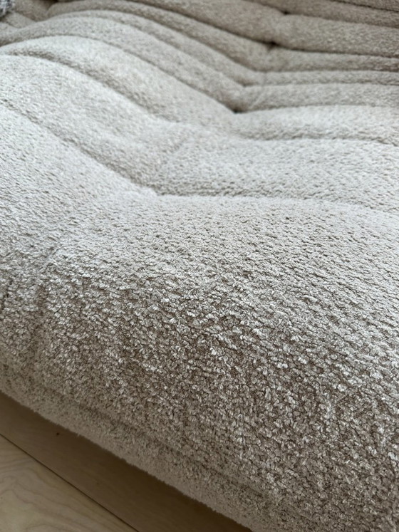 Ligne Roset Togo 3 Posti + Pouf Beige Bouclé – Divani, Textile (photo 5 of 7)