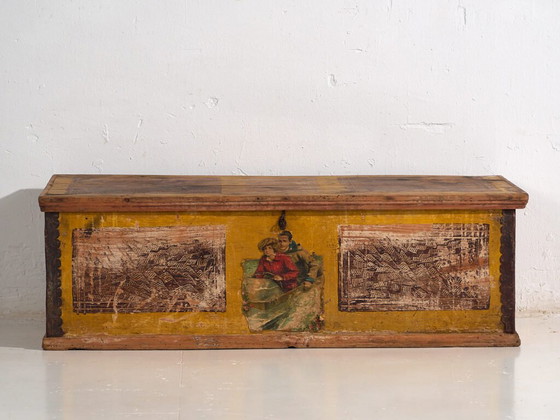 Antique trunk with metal structure (c.1920) #2 – Travel bags (photo 25 of 40)