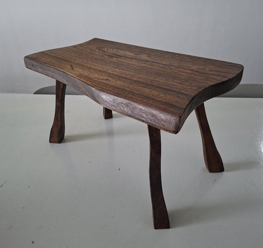 Vintage Beistelltisch aus einem Baumstamm, Stil der 60er-70er Jahre, Brutalismus