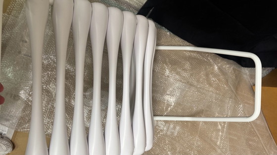 Complete set 4 Bounce Gufram White G15101 stoelen, Eetkamerstoelen, Kunststof, Wit (foto 12 van 15)