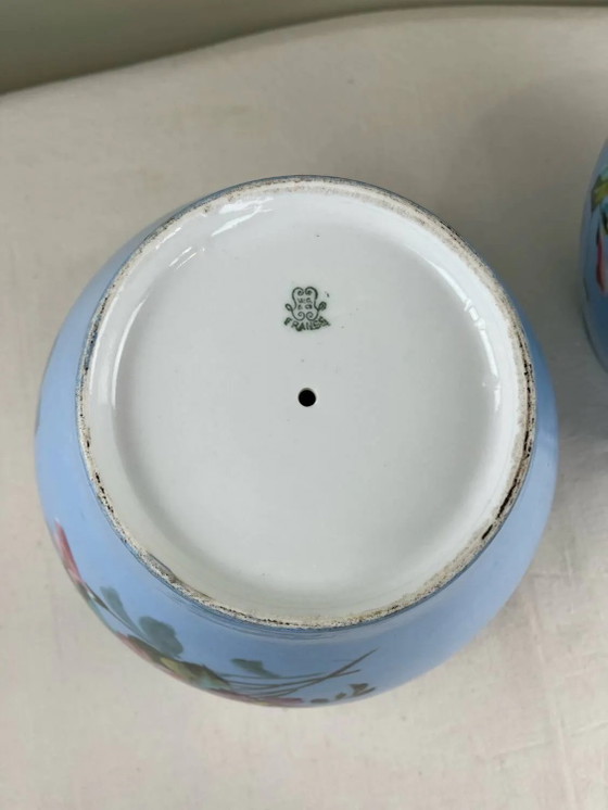 Pair of antique plant pots – Porcelain (photo 13 of 16)