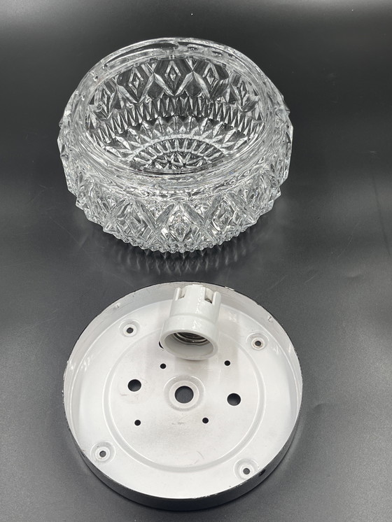 Image 1 of Lampada da soffitto in vetro a rilievo