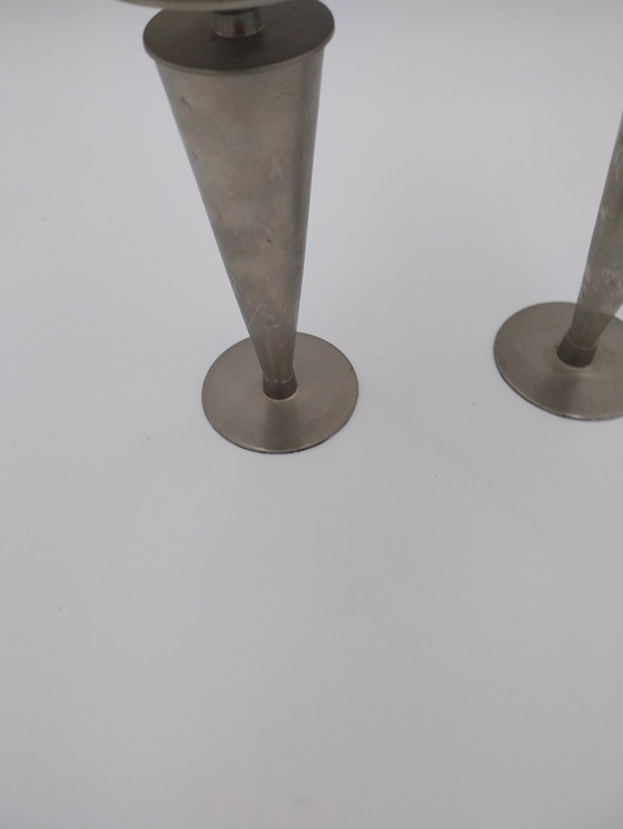 Image 1 of 1 x set di 2 candelieri di Paul Wood stile post moderno memphis anni '80