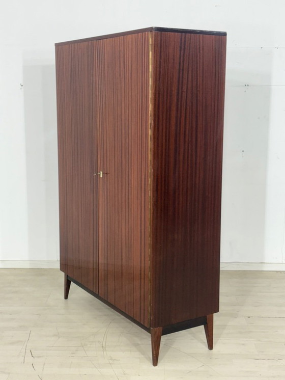 Image 1 of Mid-century linen cupboard, hallway cupboard, wardrobe, wooden cupboard, vintage