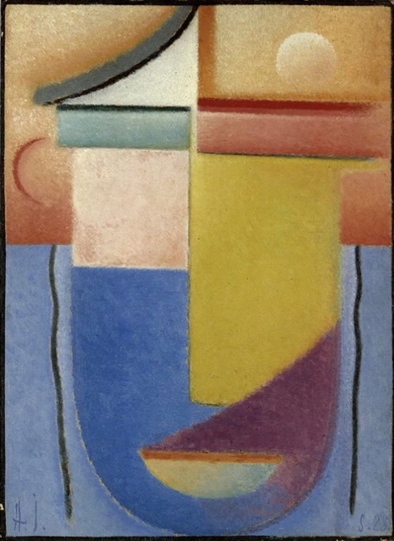 Image 1 of Alexej von Jawlenski: "Wasser und Licht, 1928". In der Platte signiert. Offsetlithographie in ausgezeichnetem Zustand.
