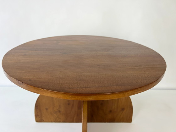 Modernist / Art Deco walnut occasional side table, circa 1930-50 – Wood (photo 5 of 8)